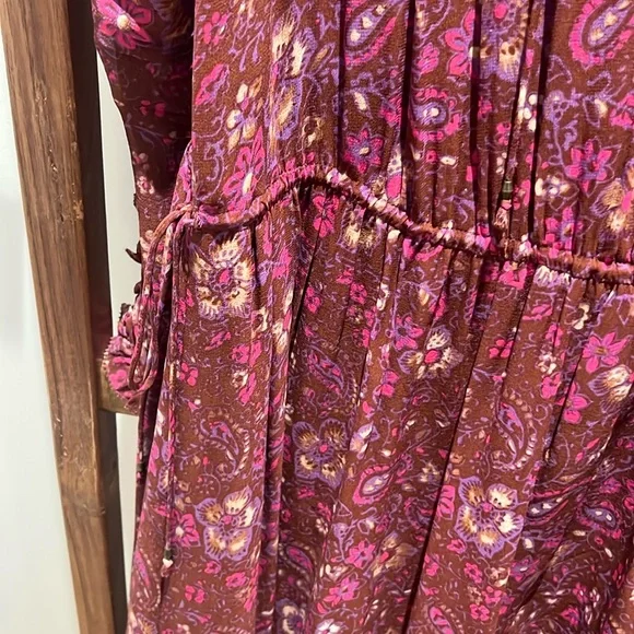 Ulla Johnson Floral Midi Dress in Purple - Picture 5 of 13